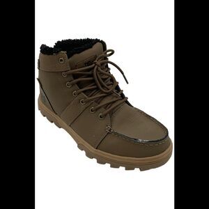 DC Men's Woodland Lace-Up High Top Snow Sneakers Brown/Gum - Medium